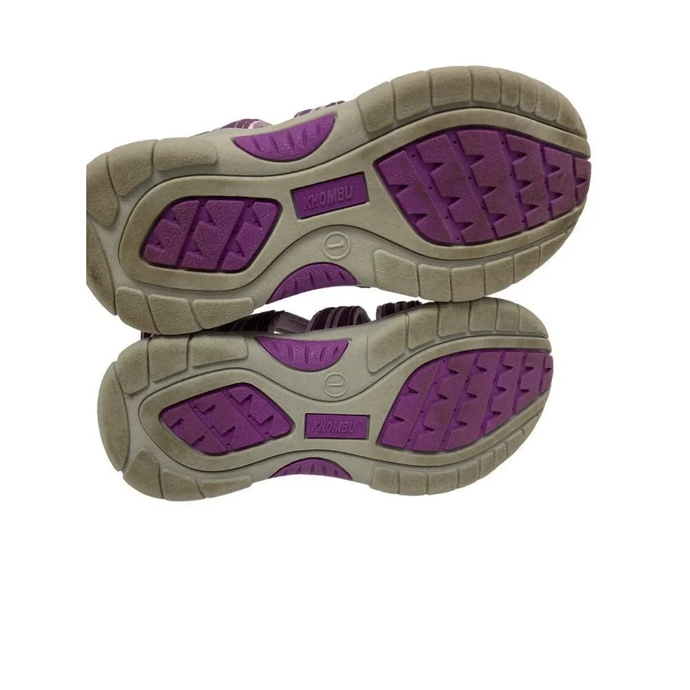 Khombu Sandy Slingback Sport Sandal Bungee Purple Pink Girl's Size 1